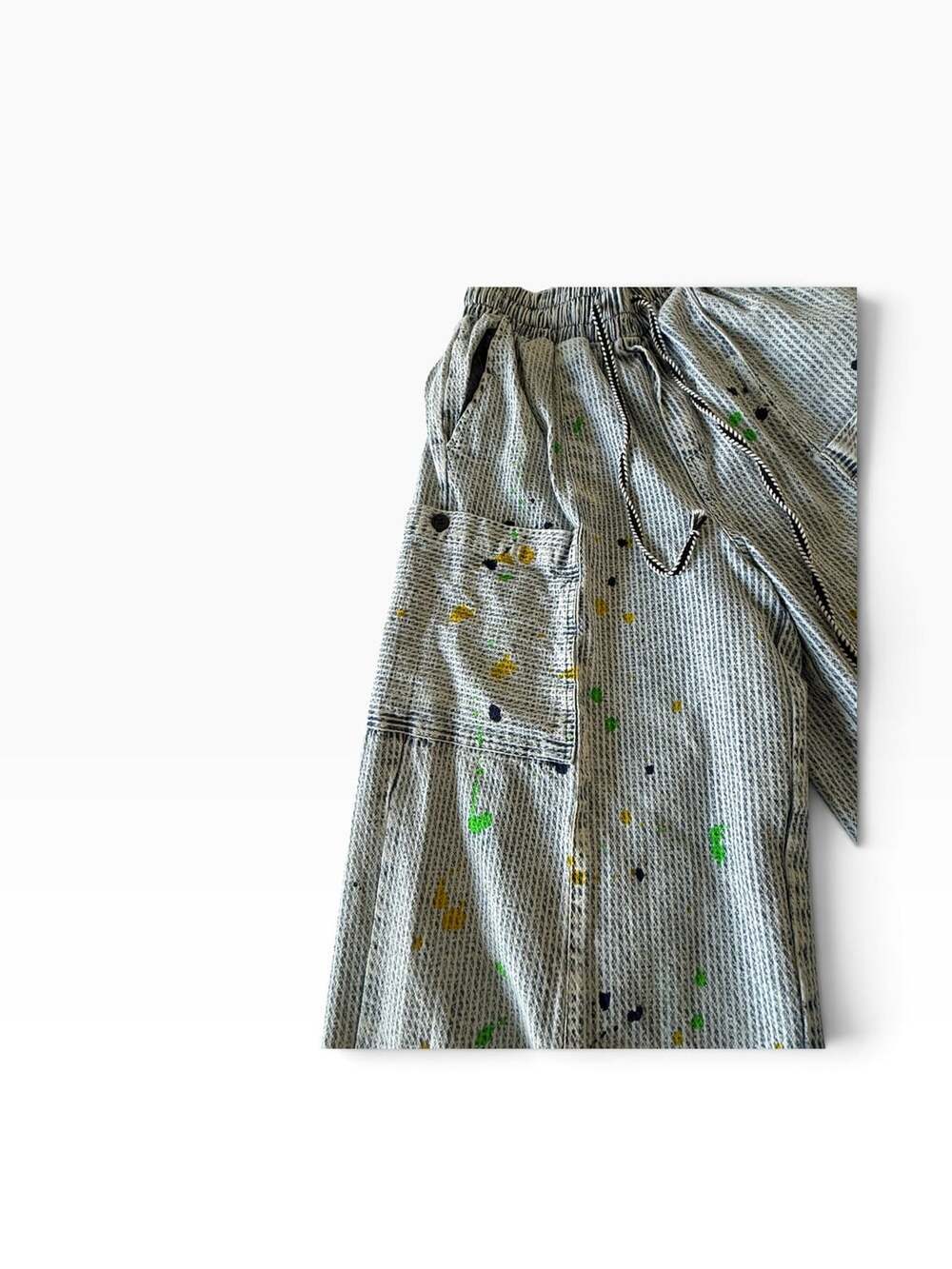 Oli & Hali Cargo Pants Size S Striped Paint Splatter Wide Leg - Picture 5 of 5